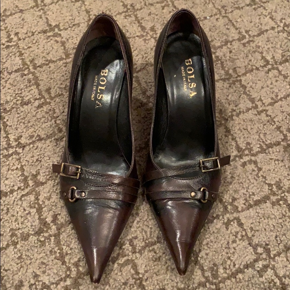 Brown low heels